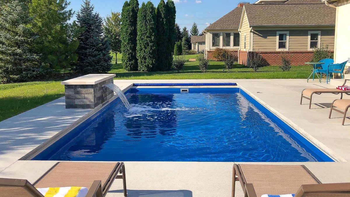 The Freedom Rectangle Fiberglass Swimming Pool Imagine Pools