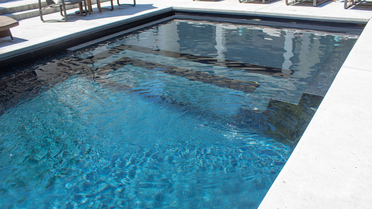 fiberglass pool with deep end