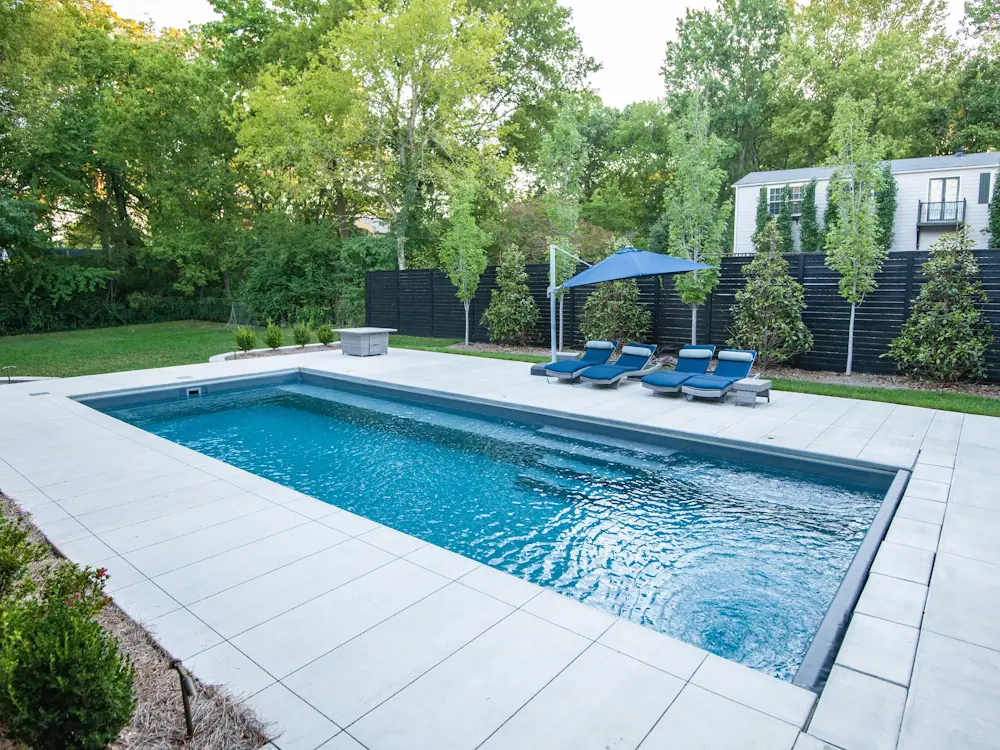 Imagine Pools elevates pool design with a stunning spectrum of color choices for your fiberglass pool. 