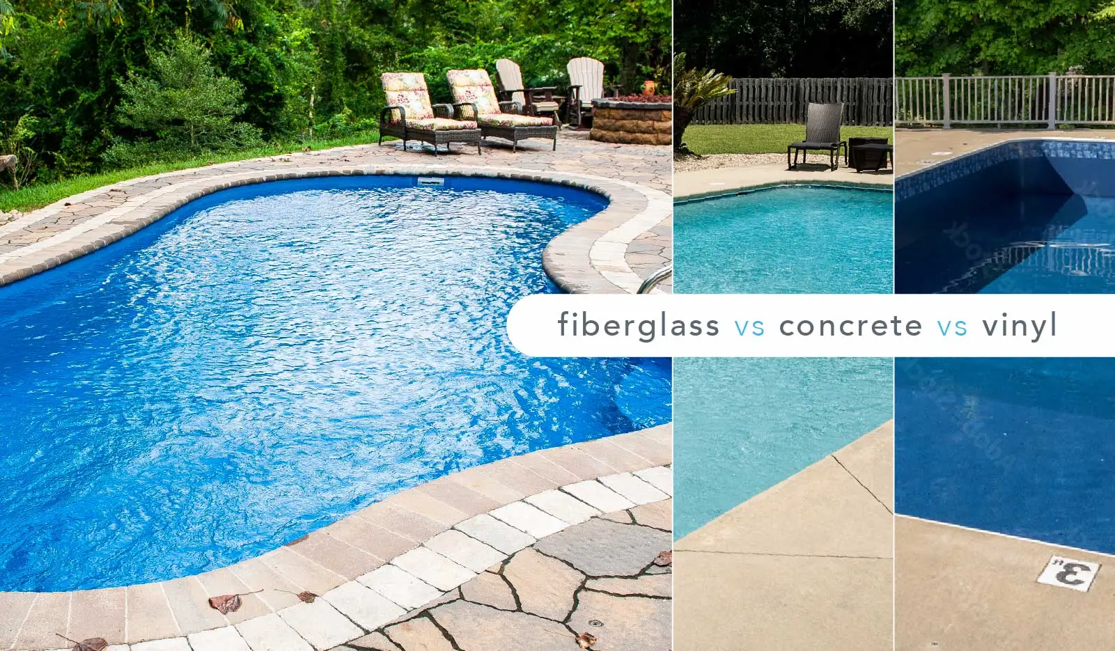 choosing the perfect pool: comparing fiberglass vs concrete vs vinyl swimming pools