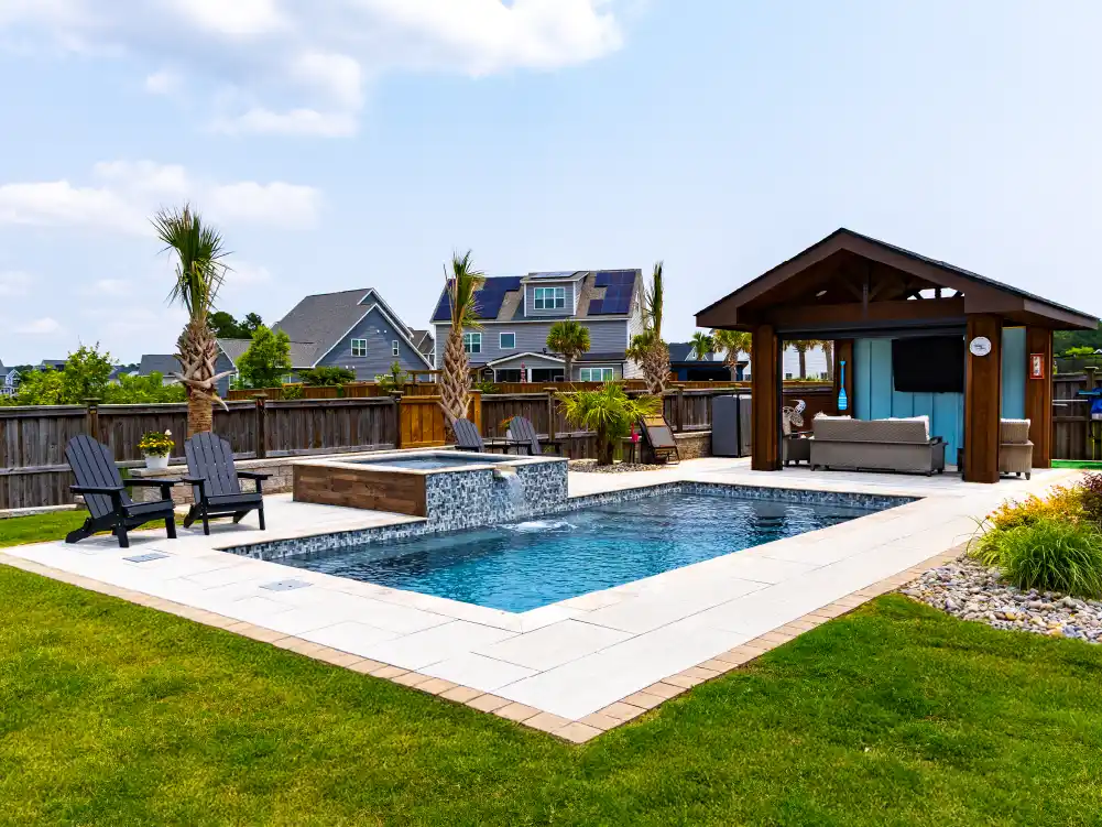 Riverside Pools and Hardscapes win July 2025 Pool of the Month