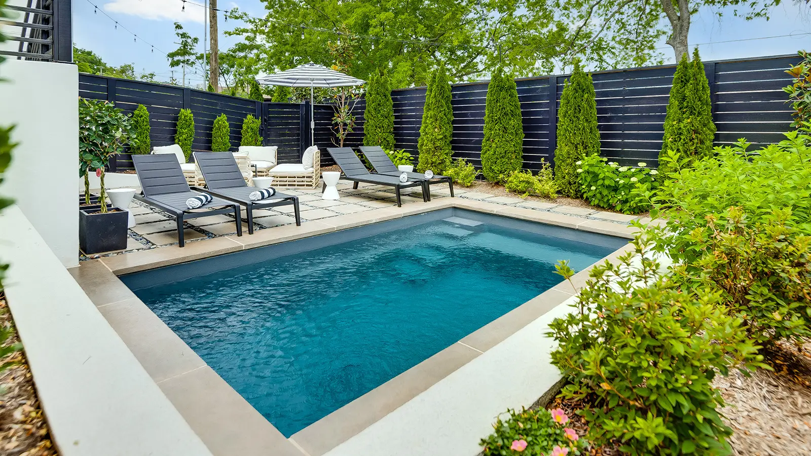 Imagine Pools Vision Fiberglass Pool perfect relaxation