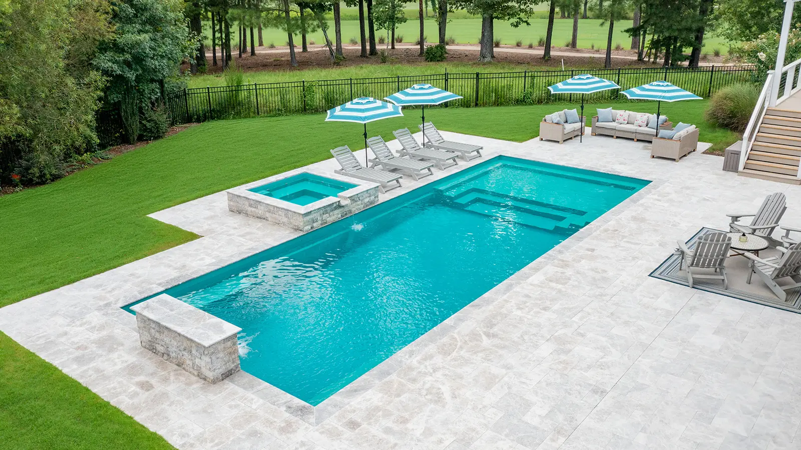 Imagine Pools Illusion Fiberglass Pool corner view