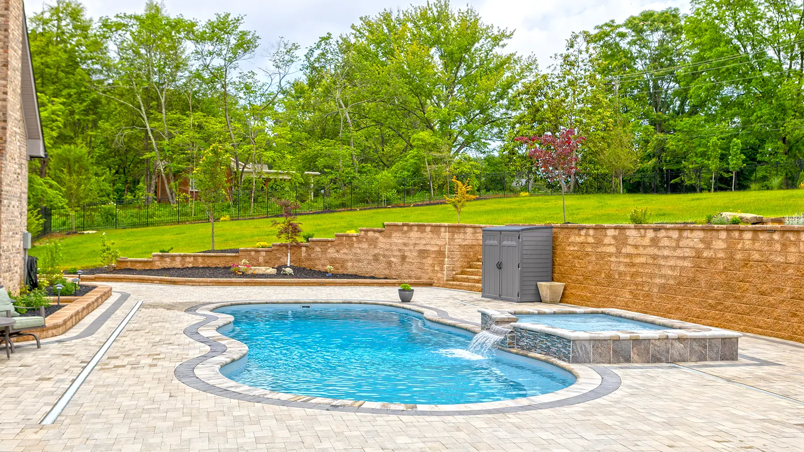Imagine Pools Elation Fiberglass Pool great backyard