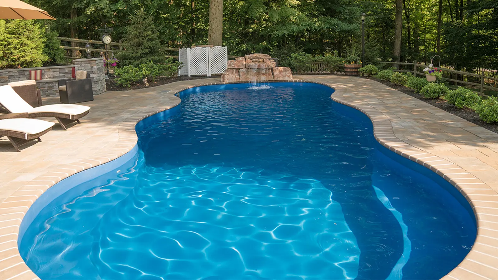Imagine Pools Elation Fiberglass Pool great for swimming